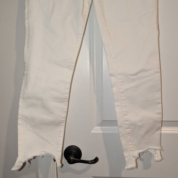 Abercrombie & Fitch Harper Low Rise Ankle Cut Off Light Wash Rise Denim Pants 4R - Picture 6 of 7